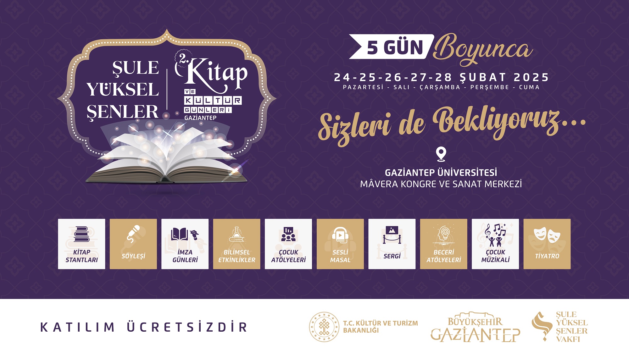 ŞULE YÜKSEL ŞENLER 2’NCİ KİTAP VE KÜLTÜR GÜNLERİ BAŞLIYOR