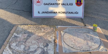 Gaziantep'te tarihi eser niteliğinde iki mozaik ele geçirildi