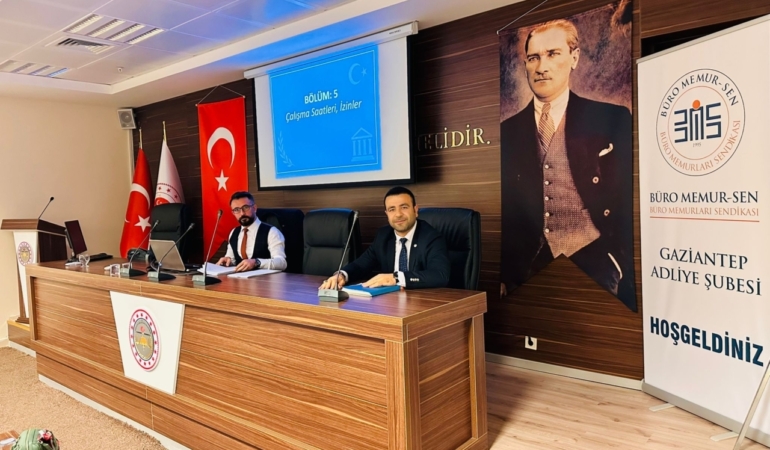 Büro Memur-Sen Gaziantep Adliye Şubesi'nden üyelerine ücretsiz eğitim