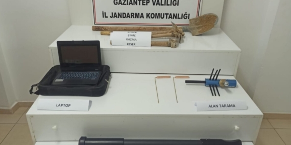 Gaziantep'te kaçak kazı yapan 9 kişi suçüstü yakalandı