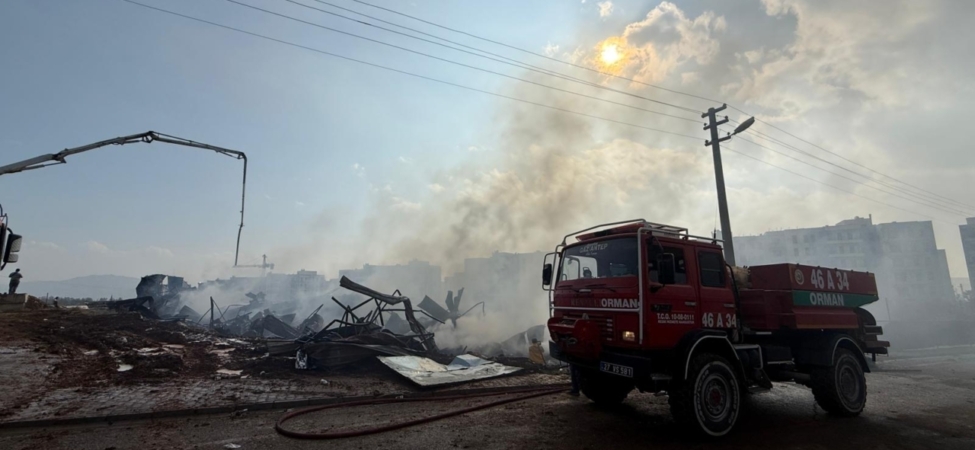 Gaziantep'te inşaat şantiyesinde çıkan yangın söndürüldü