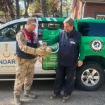 Gaziantep'te yaralı kartalın yardımına jandarma yetişti