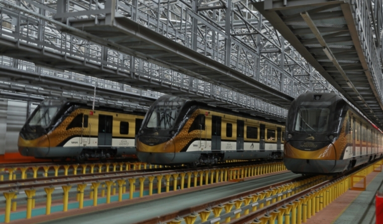 Yerli ve milli tren setinin 6'ncısı Gaziantep'e geldi