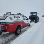 Diyarbakır'da yeni doğum yapan anne ile bebeği UMKE tarafından hastaneye ulaştırıldı