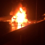 Gaziantep'te TAG Otoyolu'nda tır alev aldı