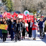 GAÜN'lü öğrencilerden Türk bayrağına saygı yürüyüşü 7 GAÜN'lü öğrencilerden Türk bayrağına saygı yürüyüşü