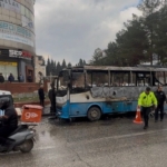 Gaziantep'te yolcu midibüsünde çıkan yangın söndürüldü