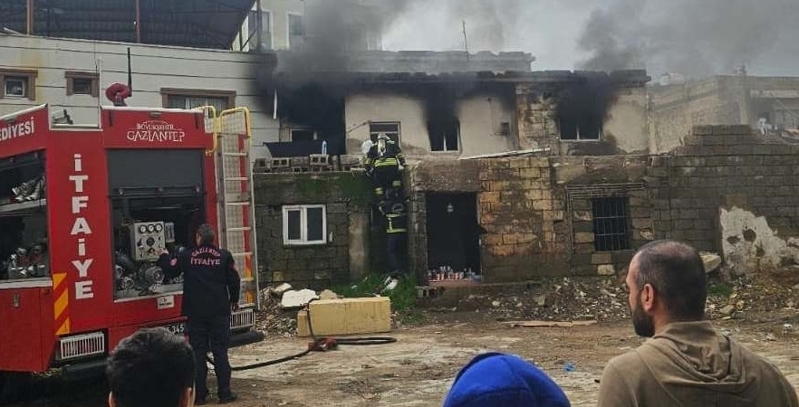 İslahiye'de evde çıkan yangın söndürüldü
