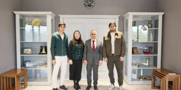 GAÜN REKTÖRÜ DOĞAN KAZAKİSTANLI ÖĞRENCİLERLE BİR ARAYA GELDİ