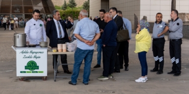 Gastronomi kenti Gaziantep'te, Müzeler Haftası kapsamında ziyaretçilere beyran ikram edildi