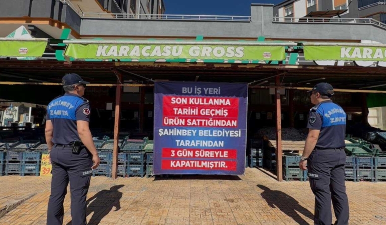 Gaziantep'te son kullanma tarihi geçmiş ürün satan iş yerine kapatma cezası