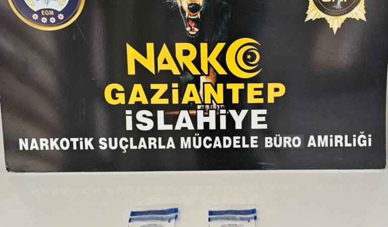 İslahiye'de uyuşturucu operasyonunda 1 şüpheli gözaltına alındı