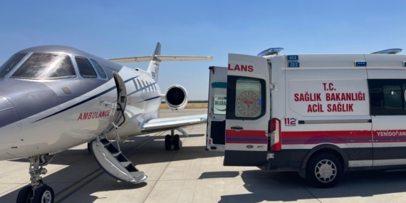 Mardin'de ambulans uçak 14 günlük bebek için havalandı 10 Mardin'de ambulans uçak 14 günlük bebek için havalandı